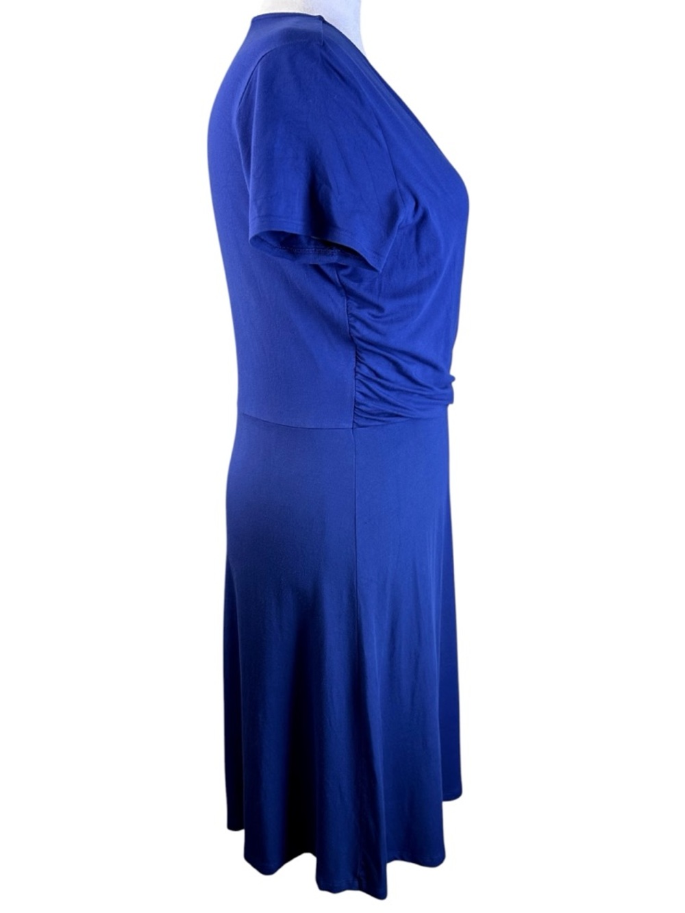 Lands' End Faux Wrap V-Neck Midi Dress Plus Size 14 - Picture 6 of 11
